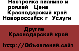 Настройка пианино и роялей › Цена ­ 3 000 - Краснодарский край, Новороссийск г. Услуги » Другие   . Краснодарский край